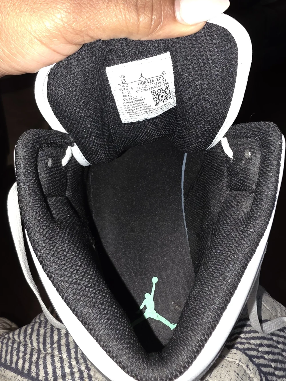 Brand New Jordan 1 Mid Sneakers - Black, White, Teal Size 13 Men's
